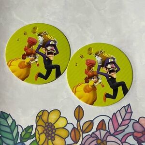 2 Coin Smash in Grass Green Background Cardboard Game Topper